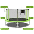 thumbnail image 2 of 14FT Trampoline for Kids Adults, Seizeen Round Trampoline with Enclosure Net, 2-IN-1 Outdoor Trampoline w/Hoop, Ladder, Waterproof Mat, 2 of 13