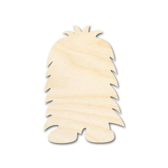 Unfinished Wood Shaggy Monster Shape 3" / 1/8"