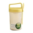 thumbnail image 2 of Reusable Overnight Oats Container with Lid and Spoon Leakproof Bpa-free Portable Breakfast Cup for Yogurt Cereal On-the-go Meals, Ukhbmc | Yellow, 2 of 9