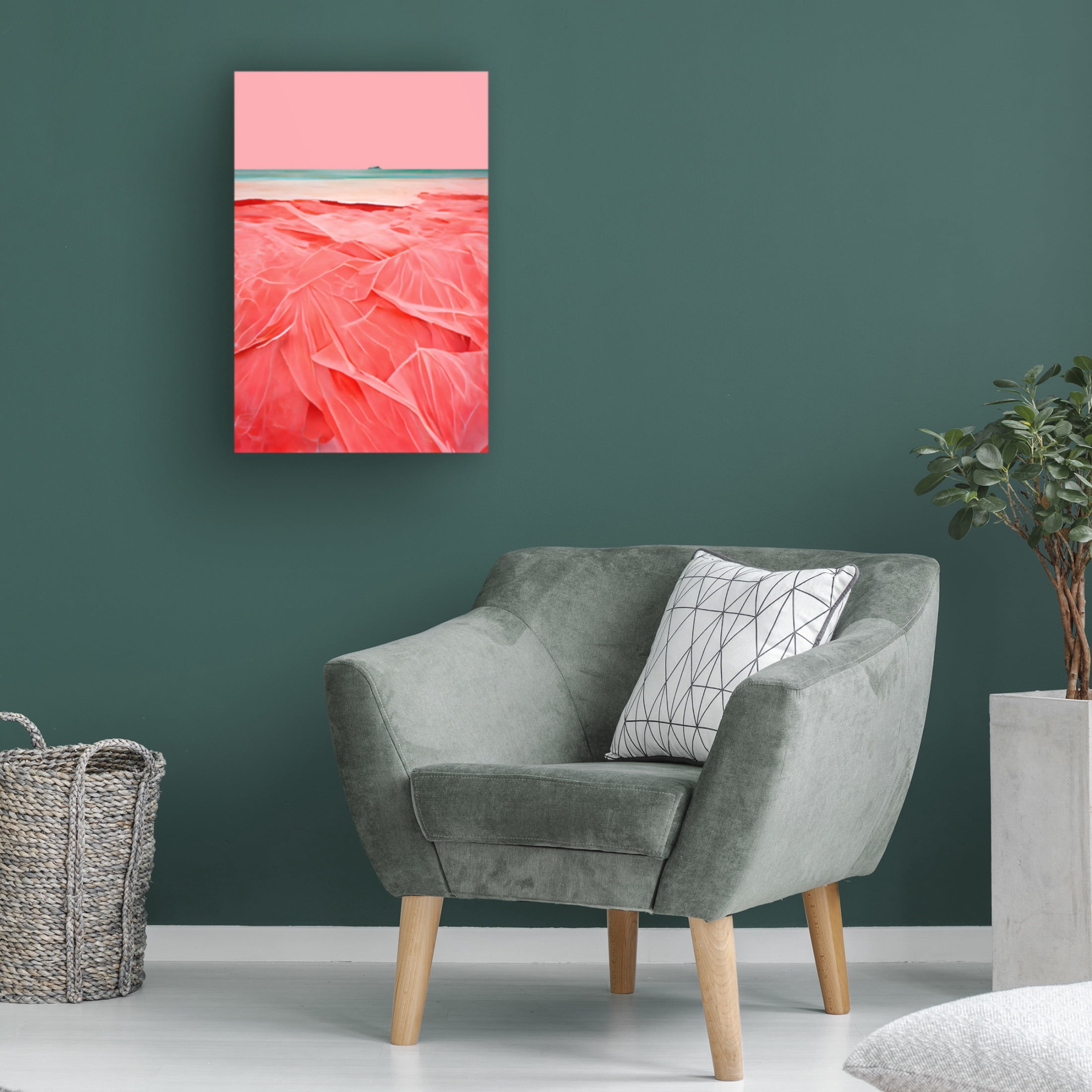 Canvas Wall Art - Treechild 'Coral Beach' Wall Art for Living Room, Bedroom, or Office D?cor by Trademark Fine Art - 12 x 19 Inches
