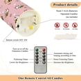 thumbnail image 4 of 2 PCS Tilted Flameless Candles Flickering LED Lights Battery Operated Candles with Remote Timers for Holiday Decor Small Heart and Bee Patterns, 4 of 7