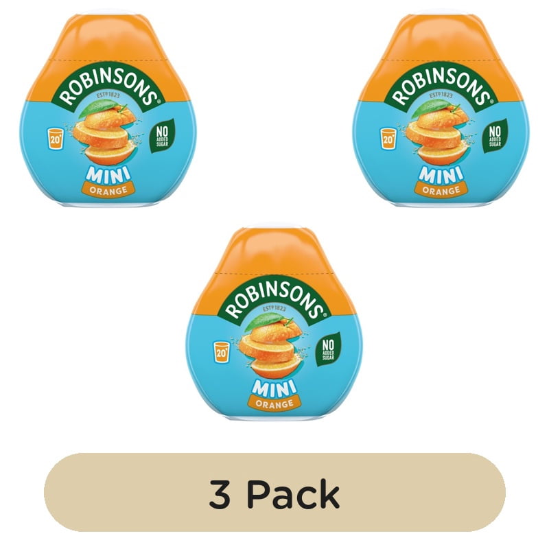 Robinsons Mini Orange No Added Sugar 66ml, British Import (Pack of 3)