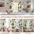 thumbnail image 3 of Sheer Curtain 63 Inch Length 2 Panels Light Filtering Window Curtain Sage Green Gold Geometric Sheer Voile Curtains Rod Pocket Window Treatment for Kitchen Living Room Modern Abstract Hexagon Pattern, 3 of 6
