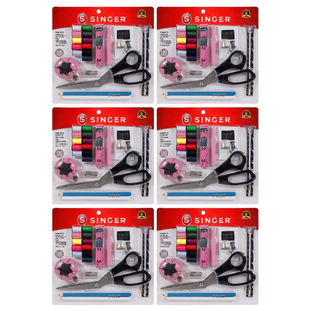 Singer Sewing Kit Beginner 130 Piece, 6 Pack