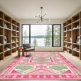 thumbnail image 2 of ODIKA 8'x10' Machine Washable Non-Slip Area Rug, Aztec Fuschia High Traffic Rug, Pink, 1086862, 2 of 7