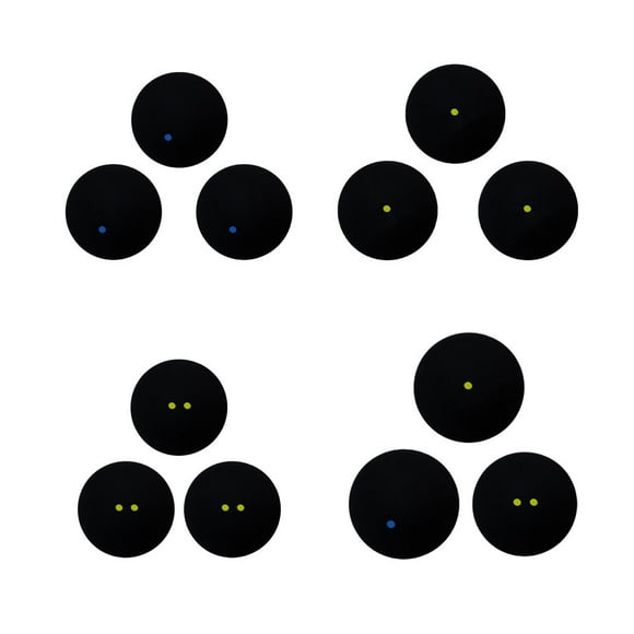 Ruiboury Black Environmentally Friendly And Safe - Blue Dot Training Squash Balls And Multiple Models Are Single yellow dot 1Set