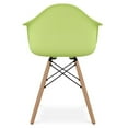 thumbnail image 4 of Aron Living Pyramid 17.5" Plastic and Beech Wood Armchair in Green, 4 of 4