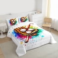 thumbnail image 3 of Homewish Baseball Sport Game Full Size Comforter Sets,Watercolor Splashing Ink Bedding Comforter Set,Brown White Bedding Sets For Teens,Super Cozy Room Decor Reversible,3 Pieces, 3 of 8