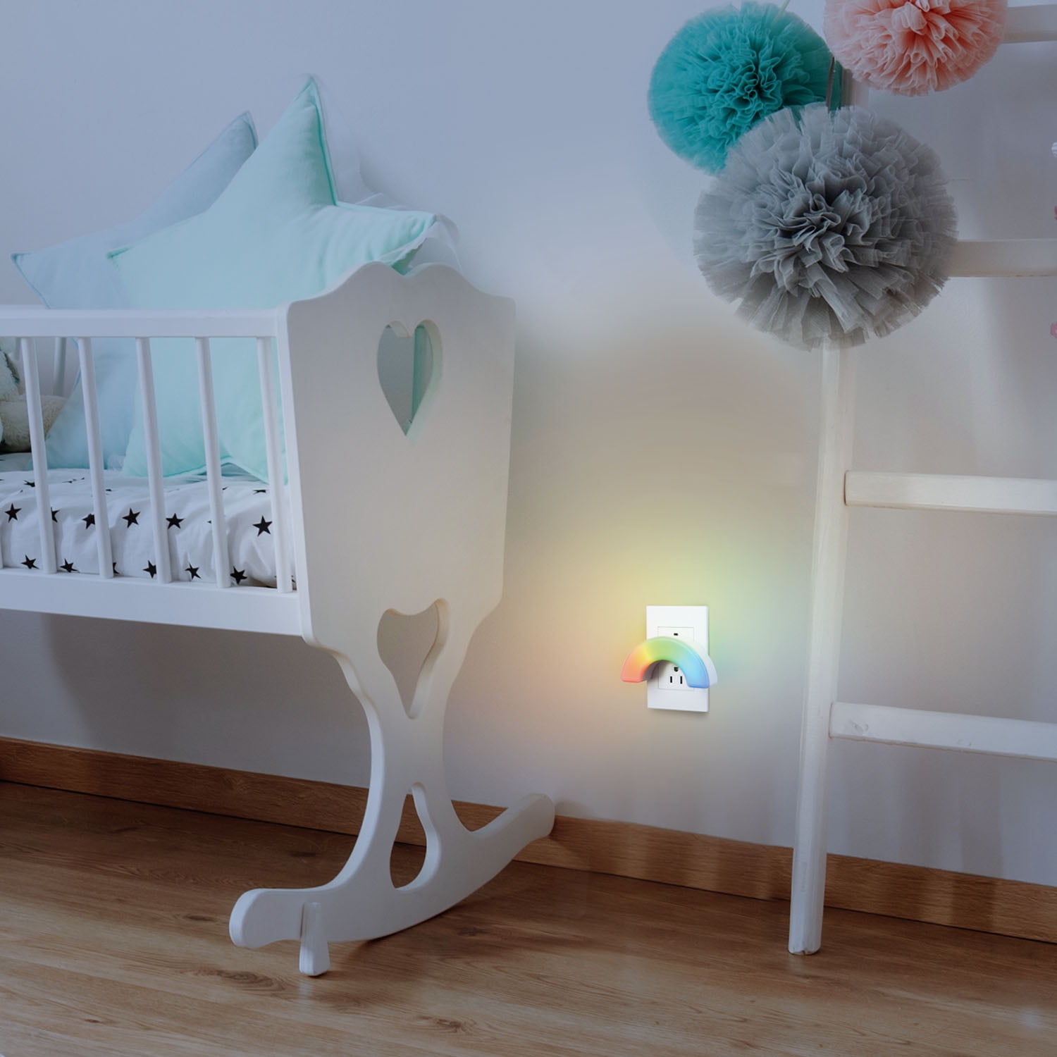 Rainbow night light plug in online