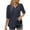 Dark Gray, variant on Lixiuxyad A Plain Colored Casual Top With Puffed Sleeves And A V Neck Five Quarter Sleeve T Shirt For Ladies Dressy Casual,Green L