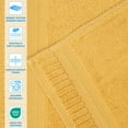 thumbnail image 4 of Superior Venice Ribbed Textured Border Zero Twist 6 Piece Towel Set, Gold, 4 of 10