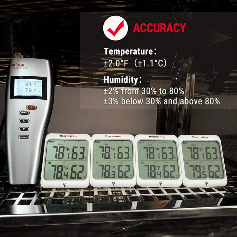 ThermoPro TP67 Rechargeable Indoor Outdoor Thermometer Wireless Weather  Station for sale online