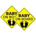 thumbnail image 1 of HAHDAXIA Baby ON Board Sticker Car Decals Safety Signs Self-Adhesive Easy to Install Waterproof 2pcs (Style B), 1 of 7