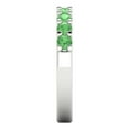 thumbnail image 4 of 0.63 ctw Wedding Band for Women - 14K White Gold Simulated Green Diamond Stackable Eternity Ring, 4 of 6