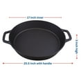 Large PreSeasoned Cast iron Skillet 17" with Dual Handles Outdoor