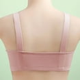 thumbnail image 5 of SMihono Moona Bra - Front Closure Breathable Bra for Seniors, Moona Bra Womens Solid Lace Wireless Push up Bra Pink 44/100, 5 of 6