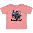thumbnail image 3 of Inktastic Babys First Birthday Hippo 1 Year Old Girl Girls Baby T-Shirt, 3 of 5