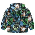thumbnail image 3 of SILVERCELL Boys Hooded Lightweight Windbreaker Jacket Toddler Kids Cartoon Dinosaur Zip Up Casual Coat for 1-8 Years, 3 of 10