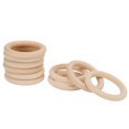 thumbnail image 2 of 10 Uds anillos de madera Color Original Simple sensación cómoda anillos de madera Natural para Decoración, 2 of 5