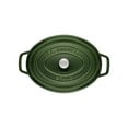 thumbnail image 3 of Staub Cast Iron 7-qt Oval Cocotte - Basil, 3 of 5