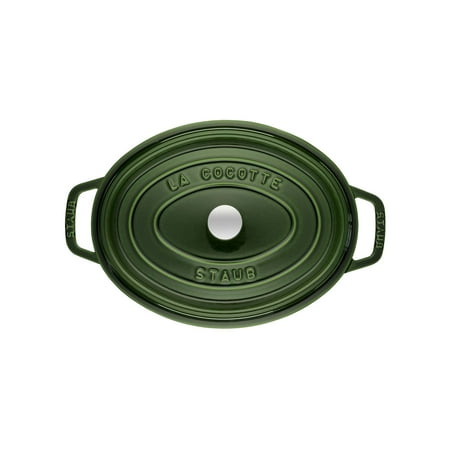 Staub - Cast Iron 7-qt Oval Cocotte - Basil