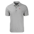 thumbnail image 2 of Men's Cutter & Buck  Heather Gray Rutgers Scarlet Knights Big & Tall Forge Eco Heather Stripe Stretch Recycled Polo, 2 of 3