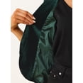 thumbnail image 5 of DARING DIVA Women's Velvet Shawl Lapel Collar Open Front Cardigans 3X-Large Dark Green, 5 of 6