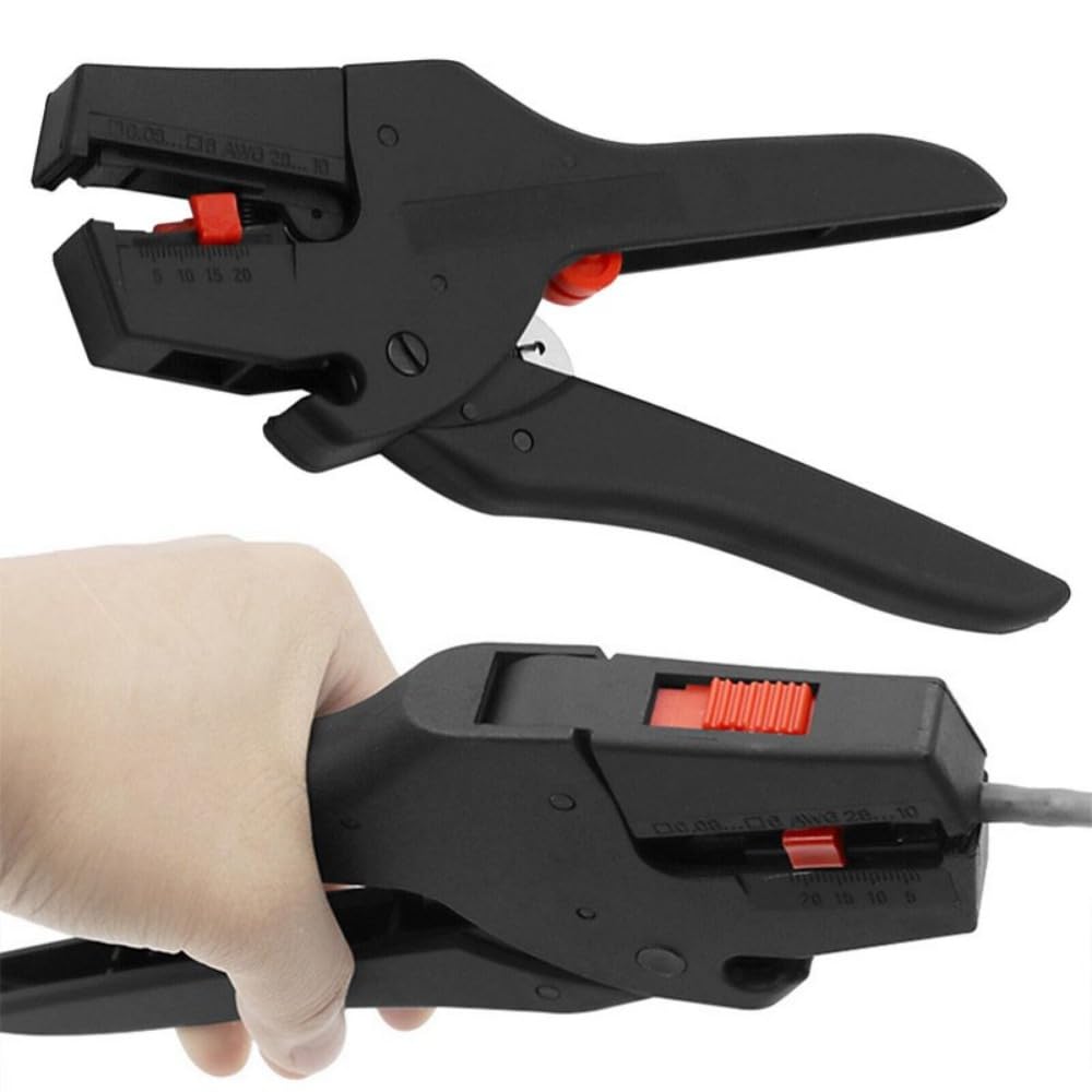 Automatic Wire Stripper, Portable Wire Cutters With Replaceable Blades, Plastic Jaws, Length Limiters Multi Functional Durable Wire Stripping Pliers Tool