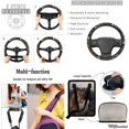 thumbnail image 5 of KUIFORTI Black Horse Car Seat Cover Set Non Slip Set 15 Pcs Full Set Car Accessories All-Season Protection Wear-Resistant Comfortable Universal Fit Cars SUV Trucks, 5 of 7