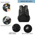 thumbnail image 4 of FORMRS Kids Backpack for School Unisex 17" Casual Bookbag Travel Daypack with Compartment Pockets, Black Cartoon Robot Pattern, 4 of 7