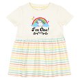 thumbnail image 3 of Inktastic 1st Birthday Unicorn Rainbow 1 Year Old Party Girls Baby Dress, 3 of 5