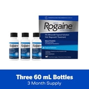 Mens Rogaine 5% Minoxidil Solution 3x 2 Fl oz