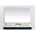 thumbnail image 3 of Elegant Decor Pier 42x72 inch LED mirror with adjustable color temperature 3000K/4200K/6400K in brass, 3 of 13