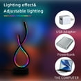 thumbnail image 3 of Modern fantasy style fashion table lamp, vintage minimalist heart gesture USB table lamp, adjustable RGB lighting, with color-changing LED, warm bar atmosphere LED lighting fixture bedroom nightstand, 3 of 10