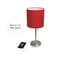 thumbnail image 2 of LimeLights Stick Lamp with USB charging port and Fabric Shade, 2 of 8