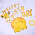 thumbnail image 6 of Toddmomy 1Pack Orange Paper Flag Banner for Birthday Party Decorations with Cartoon Animal Design 11.8in Long, 6 of 8