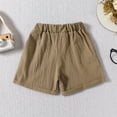 thumbnail image 4 of Gibobby Toddler Shorts for Boys Girls Pull On Athletic Cotton Summer Shorts Casual Clothes Short Pants(Khaki,3-4 Years), 4 of 6