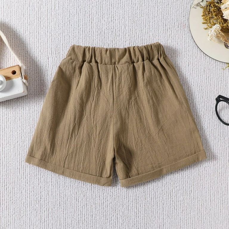Baby girl khaki shorts best sale