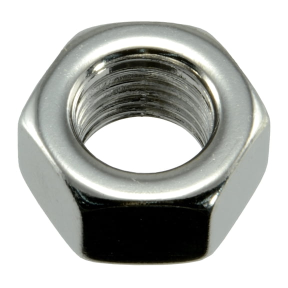 7/16"-20 Polished 18-8 Stainless Steel Grade 5 Fine Thread Hex Nuts (5 pcs.)
