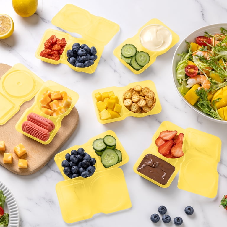 CWC 30PC 2 COMPARTMENT SNACK BOX Yellow - Walmart.com