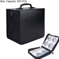 thumbnail image 2 of DVD Binder Case 400 Discs CD Storage Box Containers Video PU Leather Wallet Bag Zipped Large Capacity Wearproof Suitcase Holder Handbag Black, 2 of 5