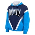 thumbnail image 2 of Women's WEAR by Erin Andrews Blue/Navy North Carolina Tar Heels Colorblock Full-Zip Hoodie Windbreaker Jacket, 2 of 5