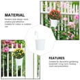 thumbnail image 5 of 6 Pcs Pots for Plants Hanging Plant Stand Outdoor Mini Flower Pot Hanging Tin Flower Bucket Indoor White Metal Iron, 5 of 6