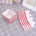thumbnail image 3 of 12 Pcs Vaisselle Jetable pour Fête, Baby Shower, Anniversaire (Petite Boîte à Maïs Soufflé, Rayures Rouges), 3 of 6
