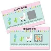 Big Dot of Happiness Whole Llama Fun - Llama Fiesta Baby Shower or Birthday Party Game Scratch Off Cards - 22 Count