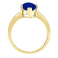 thumbnail image 2 of 2.5 ct Marquise Cut Simulated Blue Sapphire Solitaire 14K Yellow Gold Womens Engagement Ring, 2 of 6