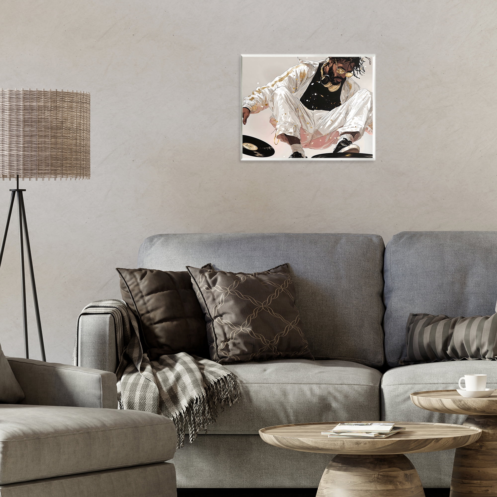 Stupell Industries Record Dance Stylish DJ Wall Plaque Art, design by Franklyn Gregory