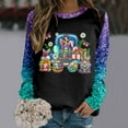 thumbnail image 2 of TAIAOJING Womens Comfortable Easter Print O Neck Sweatshirt Round Neck Fit Pullover Tops Long Sleeve Workout Shirts Loose Blouse, 2 of 7