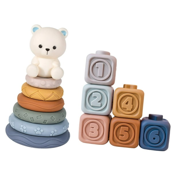 Juego De Rompecabezas De Bloques De Equilibrio Apilable, Regalo Para El Aula Para Niños Pequeños, Juguetes Montessori Estilo A Baoblaze Juego de apilamiento