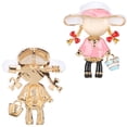 thumbnail image 3 of 2 uds broche de dibujos animados creatividad Linda aleación elegante Pin de solapa moda ropa decoración chica rosa, 3 of 10